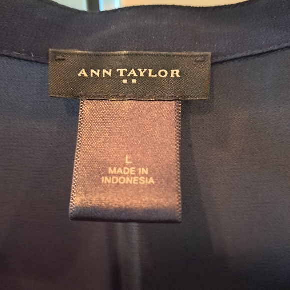 ANN TAYLOR Sheer Top Size L - Picture 2 of 2